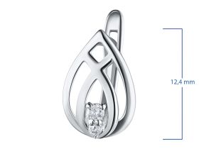 Серьги из белого золота с бриллиантами э0901сг04210516