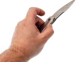 Складной нож WE Knife Krait, сталь Damasteel, рукоять титан