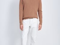 Джемпер прямого силуэта с воротником-стойкой