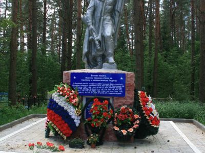 Братская могила 8 тысяч воинов Советской Армии, погибших в 1941-1943 гг. в боях с немецко-фашистскими захватчиками. Установлен обелиск