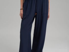 Брюки-палаццо с эластичным поясом