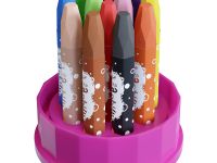 Набор мелков масляных Гамма "Малыш" 12 цв, шестигранные, пластиковый стакан-подставка