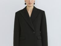 Приталенный жакет, Черный