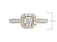 Кольцо из желтого золота с бриллиантами э0301кц12200951