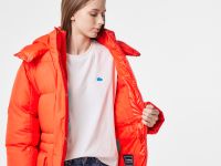 Женский длинный пуховик Lacoste Oversized с регулируемой талией