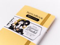 Скетчбук для графики и маркеров Малевичъ "Bristol Glamour" золото 10х14 см 20 л 180 г