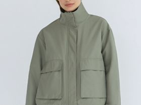 Лёгкая куртка с воротником-стойкой, Желтый