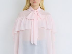 Блузка с объёмными рюшами, Розовый