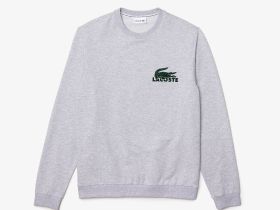 Мужская домашнаяя толстовка Lacoste из хлопкового флиса