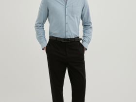 Рубашка из хлопка полуприлегающего силуэта