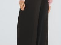 Широкие атласные брюки, Коричневый