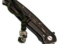 Бусина с темляком Череп Инопланетный, мельхиор