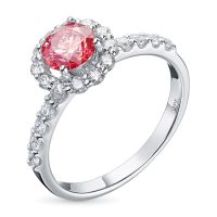 Кольцо из белого золота э0912кц06165300_pink