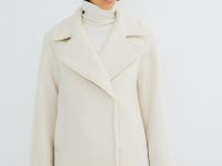 Короткое пальто из шерсти, Бежевый