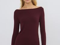 Лонгслив из вискозы, Фиолетовый