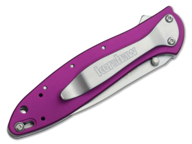 Полуавтоматический складной нож Kershaw Leek, сталь 14C28N, рукоять алюминий, фиолетовый
