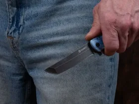 Складной нож Ganzo G626-GS, сталь 440А, рукоять пластик, серый самурай