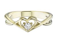 Классическое кольцо из желтого золота с бриллиантом э0301кц04200817