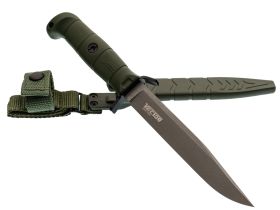 Тактический нож Kizlyar Supreme Vector Olive, сталь 420HC TW, рукоять кратон, хаки