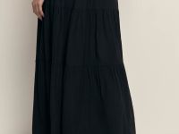 Юбка-макси А-силуэта на резинке