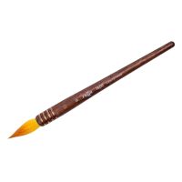 Кисть для каллиграфии Гамма, синтетика круглая, №6, короткая ручка без обоймы