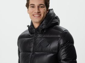Мужская стёганая куртка Lacoste с капюшоном