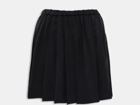 Плисированная юбка-мини на резинке