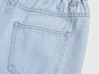 Джинсовые шорты на резинке с поясом, Голубой