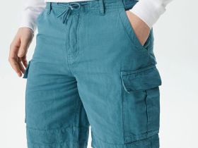 Мужские шорты Lacoste из хлопка и льна