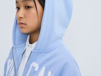 Толстовка на молнии для девочек, Голубой