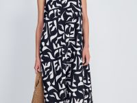 Платье макси из хлопка