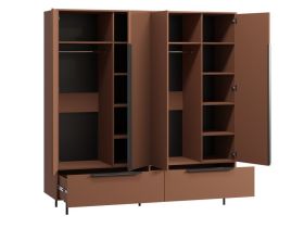 Распашной шкаф Квелен 4-192x200 Терракотовый