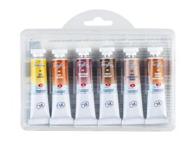 Набор акварели "Белые Ночи" Натуральные земли 1, 6 туб x10 мл, пластиковый коррекс