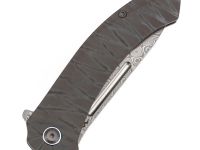 Складной нож Kansept Hira, сталь дамаск, рукоять титан