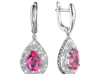 Серьги из белого золота с топазами э4771сг06210422