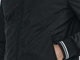 Бомбер с контрастными деталями, Черный