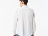 Рубашка унисекс Lacoste Unisex в полоску с вышивкой под крокодила