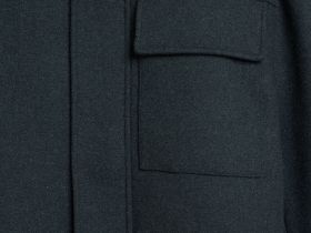 Утеплённое пальто на молнии, Серый