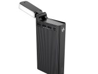 Универсальный внешний аккумулятор Hoco J62 Jove Table Lamp Power Bank 30000mAh 5V/2A индикатор, настольная лампа (черный)