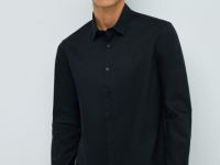 Классическая рубашка из хлопка, Черный