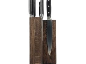 Подставка для ножей магнитная Woodinhome KS009SOB, дуб, коричневый