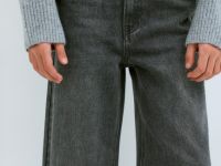 Прямые джинсы для девочек, Серый