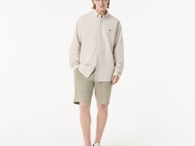 Мужская рубашка Lacoste из смеси хлопка и льна