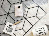 Настенный органайзер Мудборд Размер 50х73 см, цвет черный