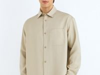 Рубашка из вискозы, Бежевый