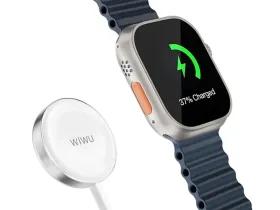 Беспроводное зарядное устройство WiWU M18 Type-C для Apple Watch (серебристый)