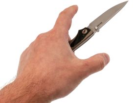 Складной нож SRM Dome 106M-GW, сталь 14C28N, рукоять G10+Gmascus серый