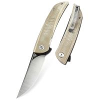 Нож складной Bestech Swift, сталь D2, рукоять микарта, бежевый