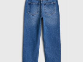 Джинсы Mom для девочек, Синий