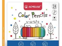 Набор карандашей цветных Acmeliae 24 цв, в металлическом футляре